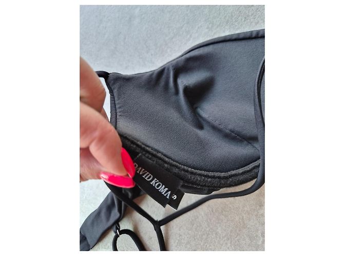 David Koma Conjunto de Bikini Negro con Flor - vista 10