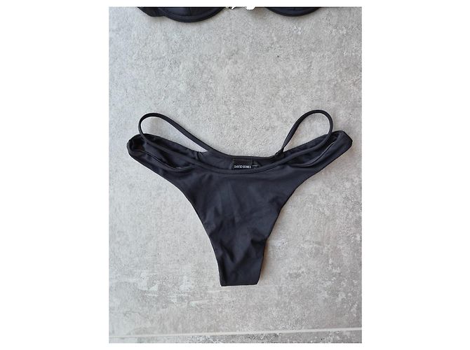 David Koma Conjunto de Bikini Negro con Flor - vista 2