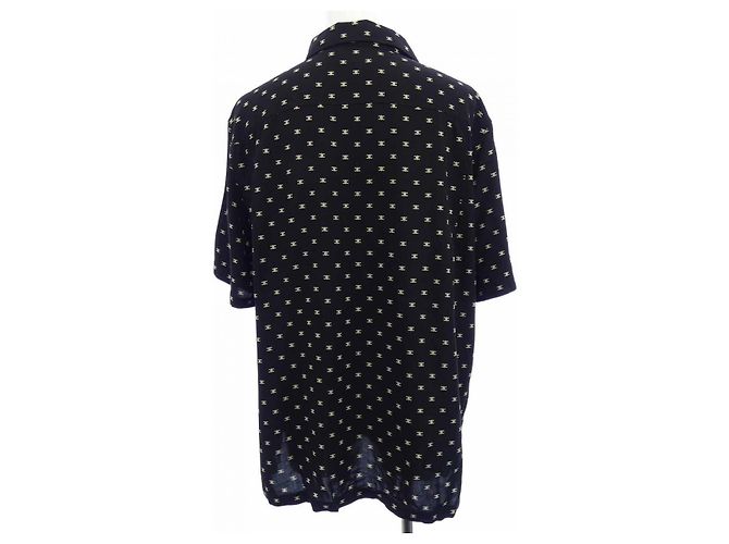 Céline Camicia a maniche corte CELINE con stampa Micro Triomphe Nero - vista 2