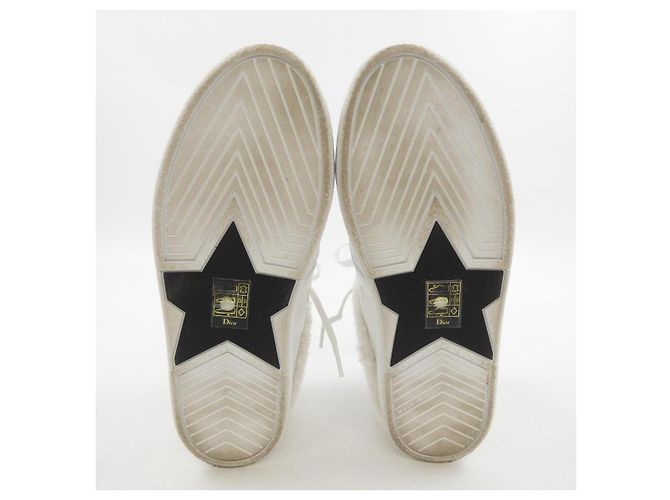 Sneaker Christian Dior KCK369VES in pelle di vitello e shearling di agnello Bianco - vista 4