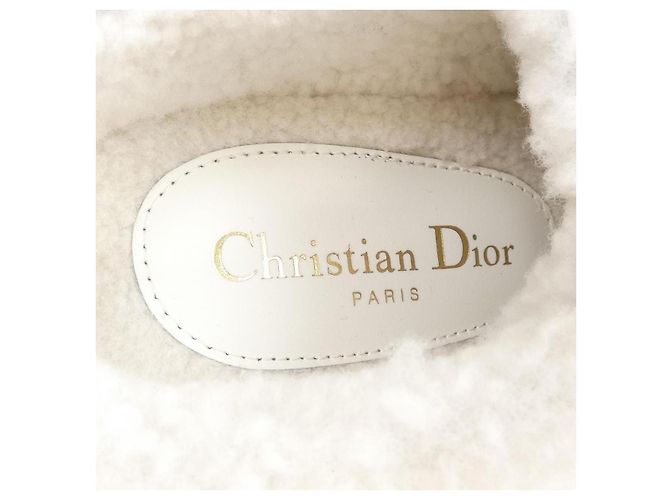 Sneaker Christian Dior KCK369VES in pelle di vitello e shearling di agnello Bianco - vista 6