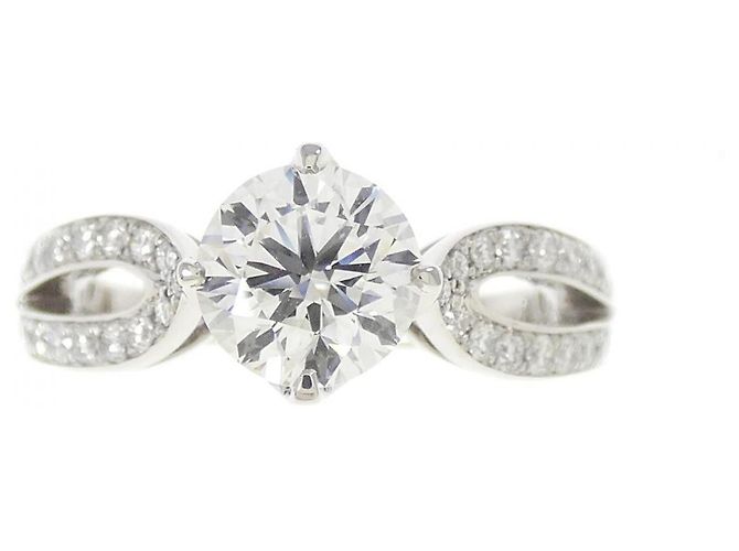 Boucheron PONT DE PARIS Platinring Größe 5 Silber - Ansicht 2