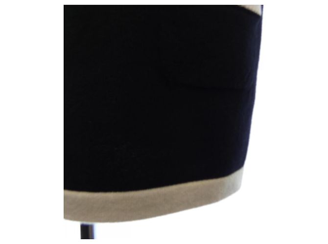 Timeless Gonna Chanel 100 per cento cashmere Nero Beige - vista 7