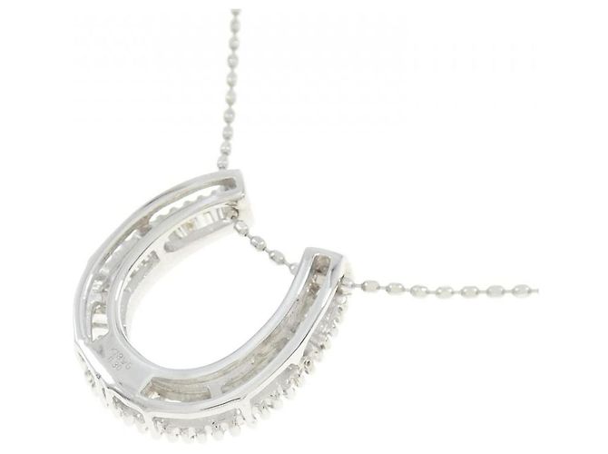 Autre Marque Collana a ferro di cavallo in diamanti e oro bianco Au750 - vista 4