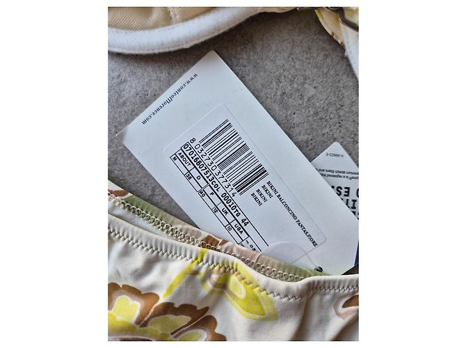 Autre Marque Conte of Florence Conjunto de Bikini Floral Blanco y Amarillo Castaño Verde - vista 5