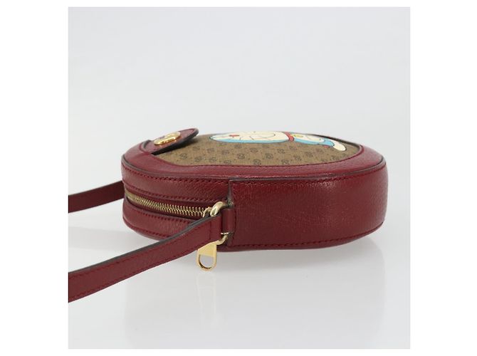 Gucci Doraemon Round Printed Mini GG Coated Canvas Beige - vista 4