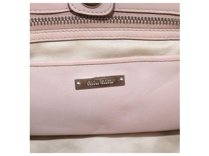 Borsa Tote Miu Miu in pelle trapuntata con cristalli Medium Rosa - vista 6