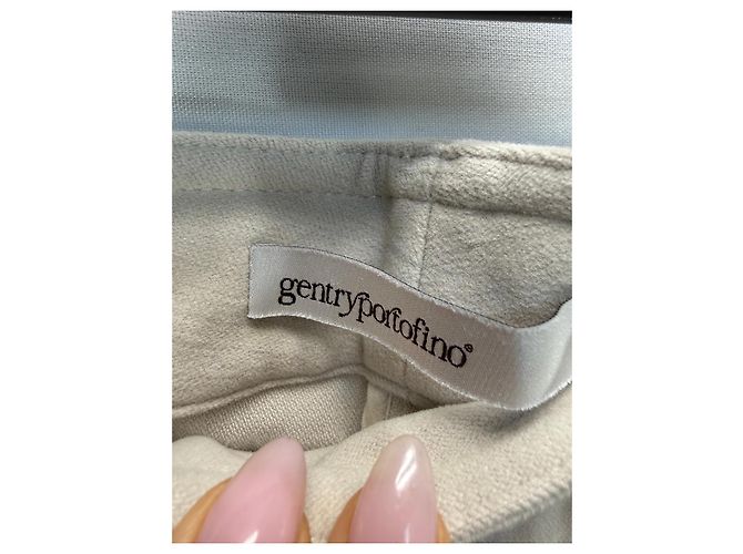Autre Marque Gentry Portofino Calças de mistura de algodão bege - vista 2