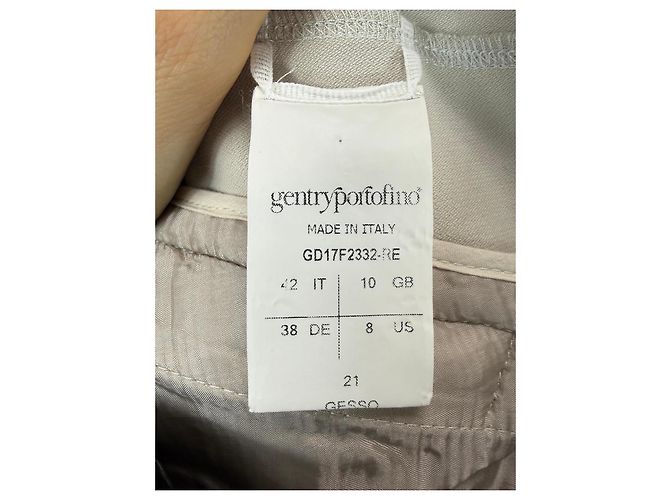 Autre Marque Gentry Portofino Calças de mistura de algodão bege - vista 5