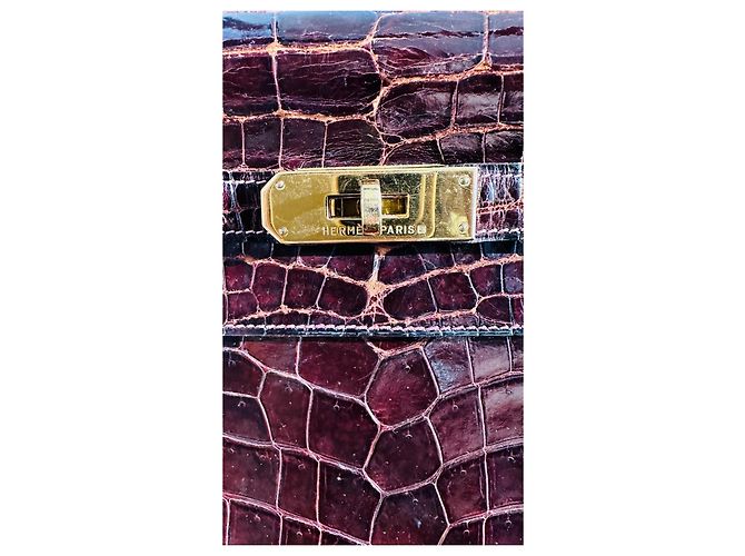 Hermès Kelly Sellier 35 in coccodrillo marrone Marrone scuro - vista 18