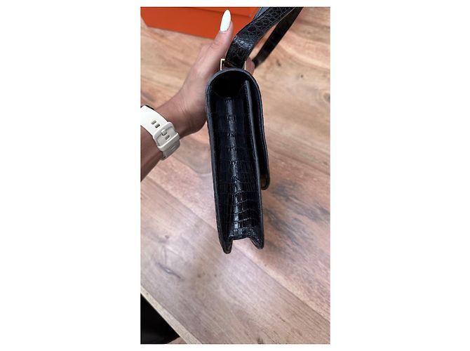 Hermès Constance in pelle di alligatore nero - vista 5