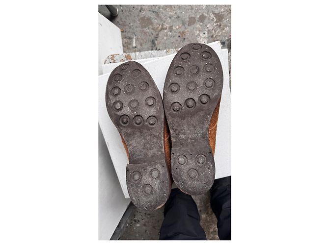 US9.5 . visvim . brigadier boots mid-folk . scamosciato vegetale . goodyear . dainite . 0117402002002 Marrone - vista 10
