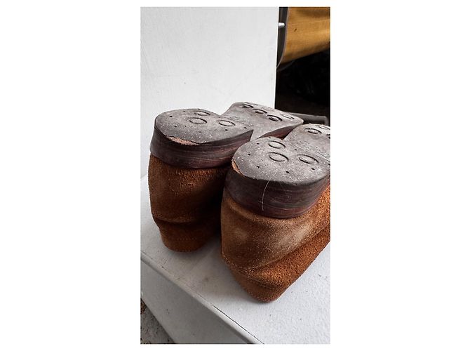 US9.5 . visvim . brigadier boots mid-folk . scamosciato vegetale . goodyear . dainite . 0117402002002 Marrone - vista 11