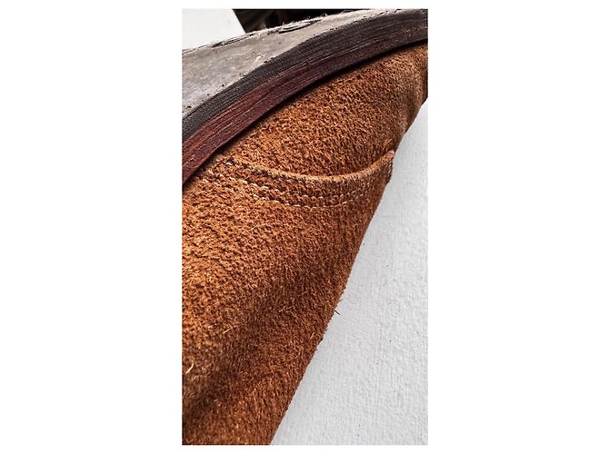 US9.5 . visvim . brigadier boots mid-folk . scamosciato vegetale . goodyear . dainite . 0117402002002 Marrone - vista 12