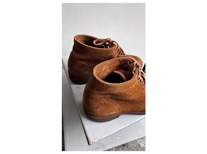 US9.5 . visvim . brigadier boots mid-folk . scamosciato vegetale . goodyear . dainite . 0117402002002 Marrone - vista 13