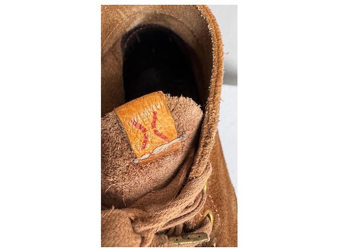 US9.5 . visvim . brigadier boots mid-folk . scamosciato vegetale . goodyear . dainite . 0117402002002 Marrone - vista 5