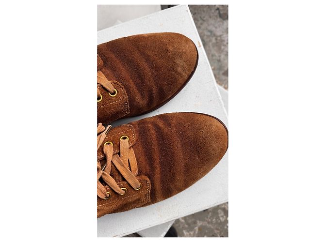 US9.5 . visvim . brigadier boots mid-folk . scamosciato vegetale . goodyear . dainite . 0117402002002 Marrone - vista 7