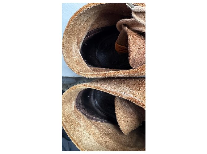 US9.5 . visvim . brigadier boots mid-folk . scamosciato vegetale . goodyear . dainite . 0117402002002 Marrone - vista 8