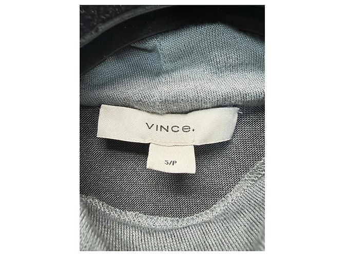 Vince Top cuello alto gris de rayón - vista 2