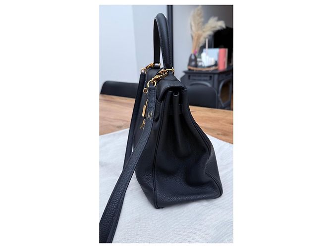 Hermès Kelly 35 in pelle Togo nera Nero - vista 4