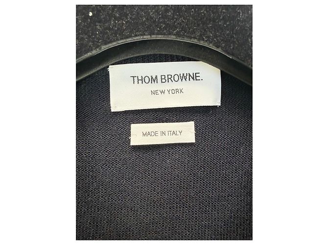 Thom Browne Wollcardigan Marineblau Weiß Rot - Ansicht 2