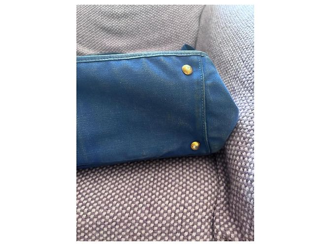Bolsa Prada em nylon azul e couro - vista 2