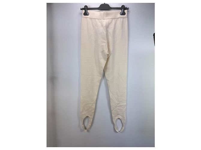 Allude Kaschmir Stirrup Leggings Creme Roh - Ansicht 2