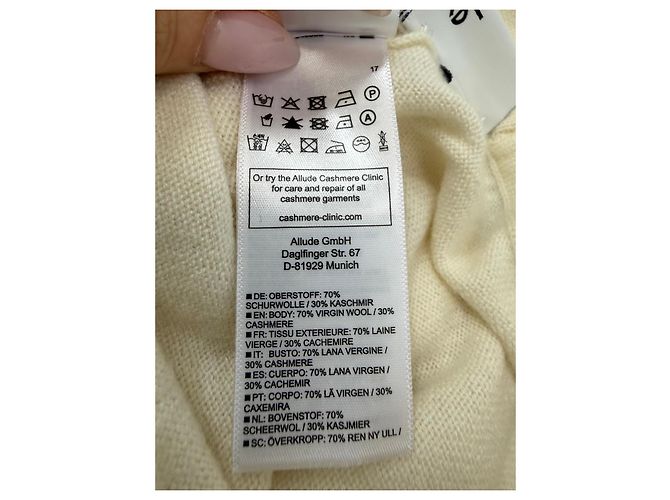 Allude Kaschmir Stirrup Leggings Creme Roh - Ansicht 3