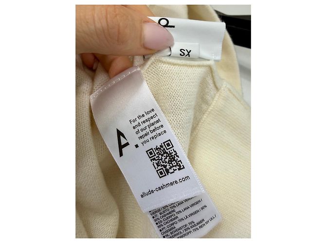 Allude Kaschmir Stirrup Leggings Creme Roh - Ansicht 4