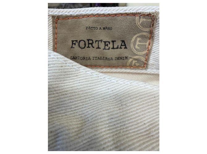 Autre Marque Fortela Jeans de algodão bege - vista 3