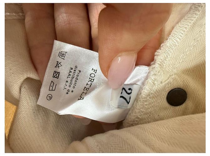 Autre Marque Fortela Jeans de algodão bege - vista 4