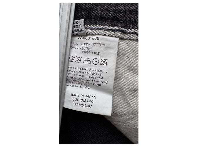 visvim Pantaloni Wide Painter VS0001600 Nero Grigio Grigio antracite - vista 11