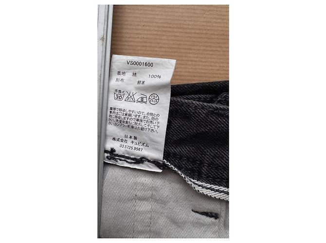 visvim Pantaloni Wide Painter VS0001600 Nero Grigio Grigio antracite - vista 12