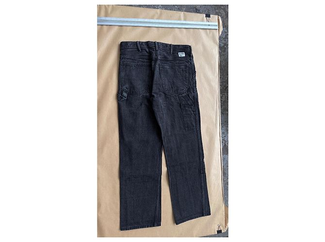 visvim Pantaloni Wide Painter VS0001600 Nero Grigio Grigio antracite - vista 14