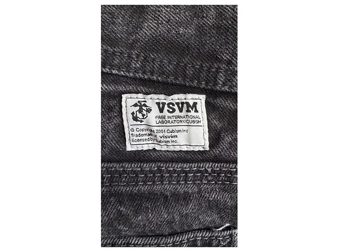visvim Pantaloni Wide Painter VS0001600 Nero Grigio Grigio antracite - vista 16