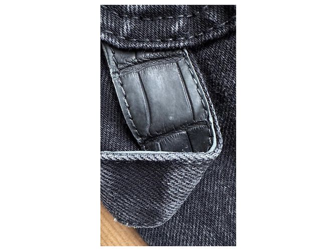 visvim Pantaloni Wide Painter VS0001600 Nero Grigio Grigio antracite - vista 18