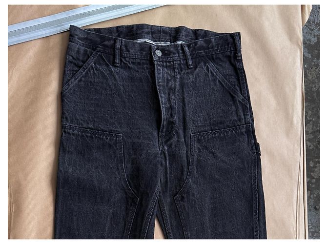 visvim Pantaloni Wide Painter VS0001600 Nero Grigio Grigio antracite - vista 2