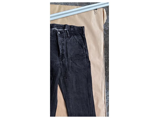 visvim Pantaloni Wide Painter VS0001600 Nero Grigio Grigio antracite - vista 3