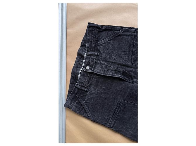 visvim Pantaloni Wide Painter VS0001600 Nero Grigio Grigio antracite - vista 5