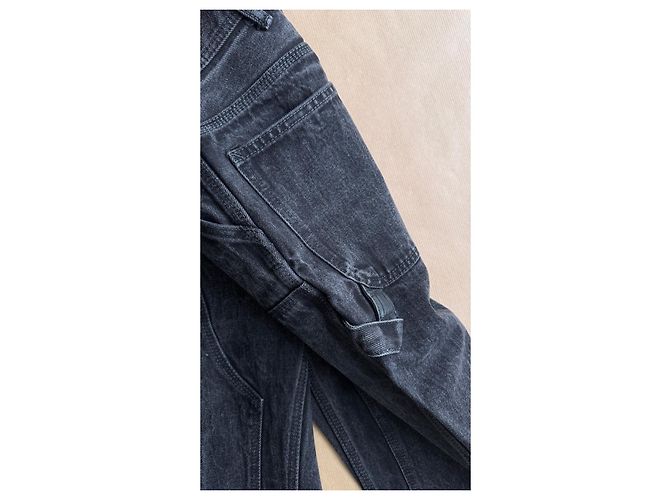 visvim Pantaloni Wide Painter VS0001600 Nero Grigio Grigio antracite - vista 8