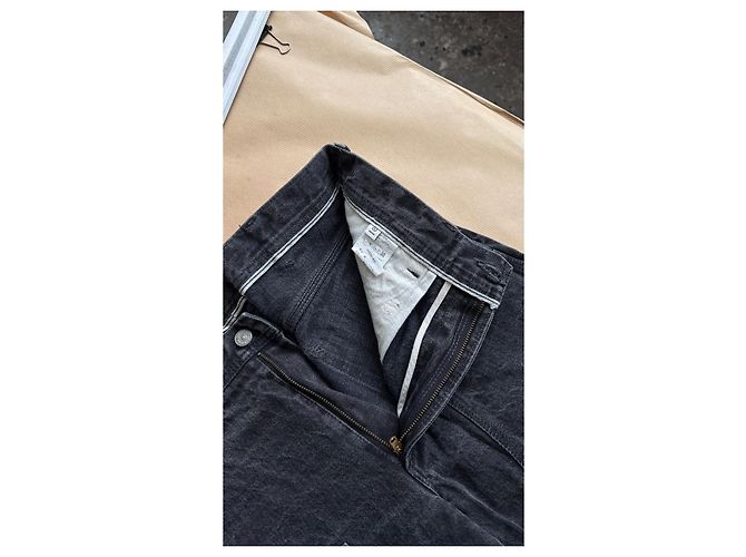 visvim Pantaloni Wide Painter VS0001600 Nero Grigio Grigio antracite - vista 9
