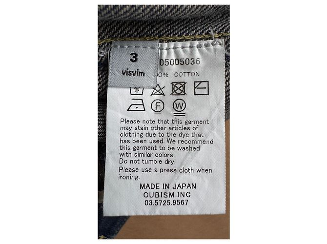 Visvim Pantaloni Carpenter SS Prime Unwashed Wide Blu scuro - vista 11
