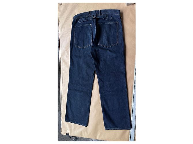Visvim Pantaloni Carpenter SS Prime Unwashed Wide Blu scuro - vista 13