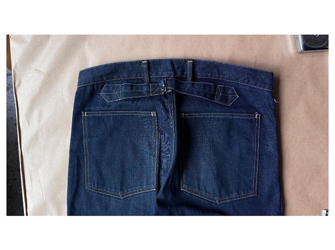 Visvim Pantaloni Carpenter SS Prime Unwashed Wide Blu scuro - vista 14