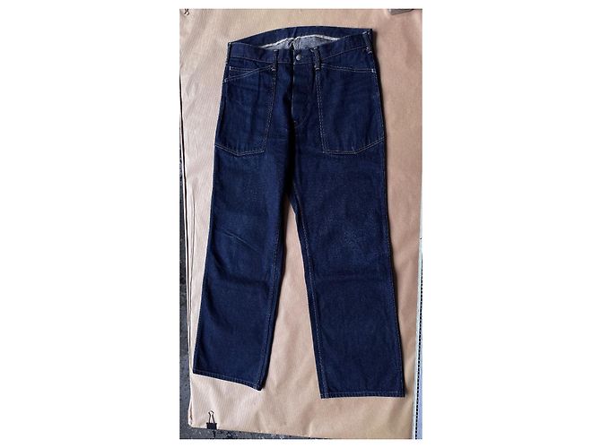 Visvim Pantaloni Carpenter SS Prime Unwashed Wide Blu scuro - vista 4