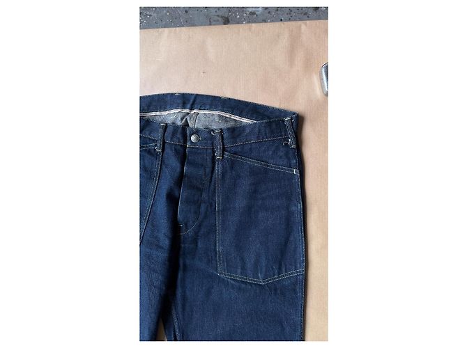 Visvim Pantaloni Carpenter SS Prime Unwashed Wide Blu scuro - vista 5