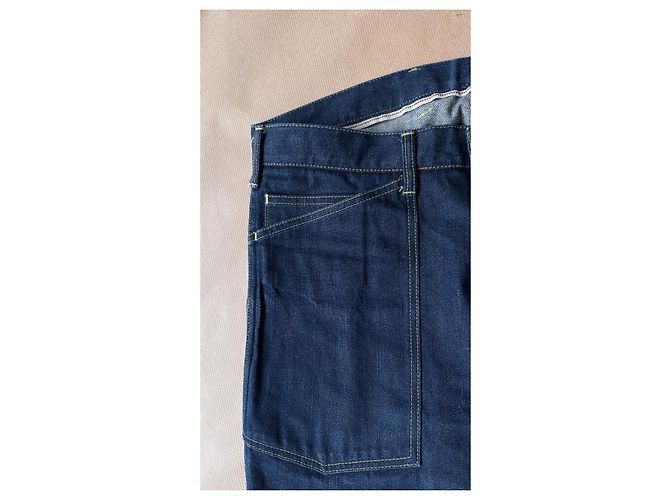 Visvim Pantaloni Carpenter SS Prime Unwashed Wide Blu scuro - vista 6