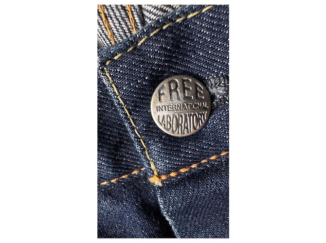 Visvim Pantaloni Carpenter SS Prime Unwashed Wide Blu scuro - vista 7