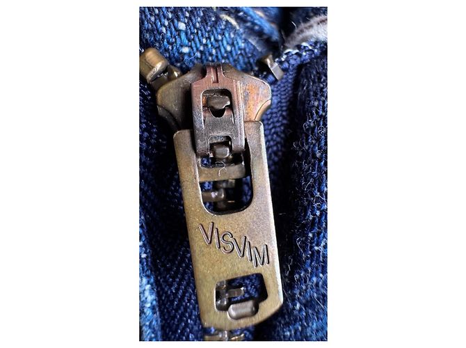 visvim 04R Social Sculpture Denim Blu Realizzato in Giappone - vista 8