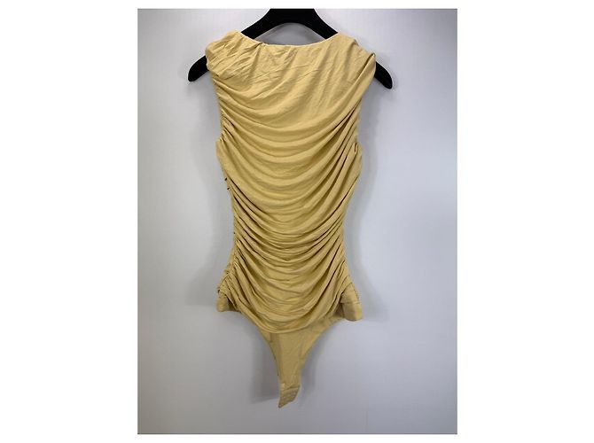 Autre Marque Abadia Body Drapeado Amarelo - vista 4